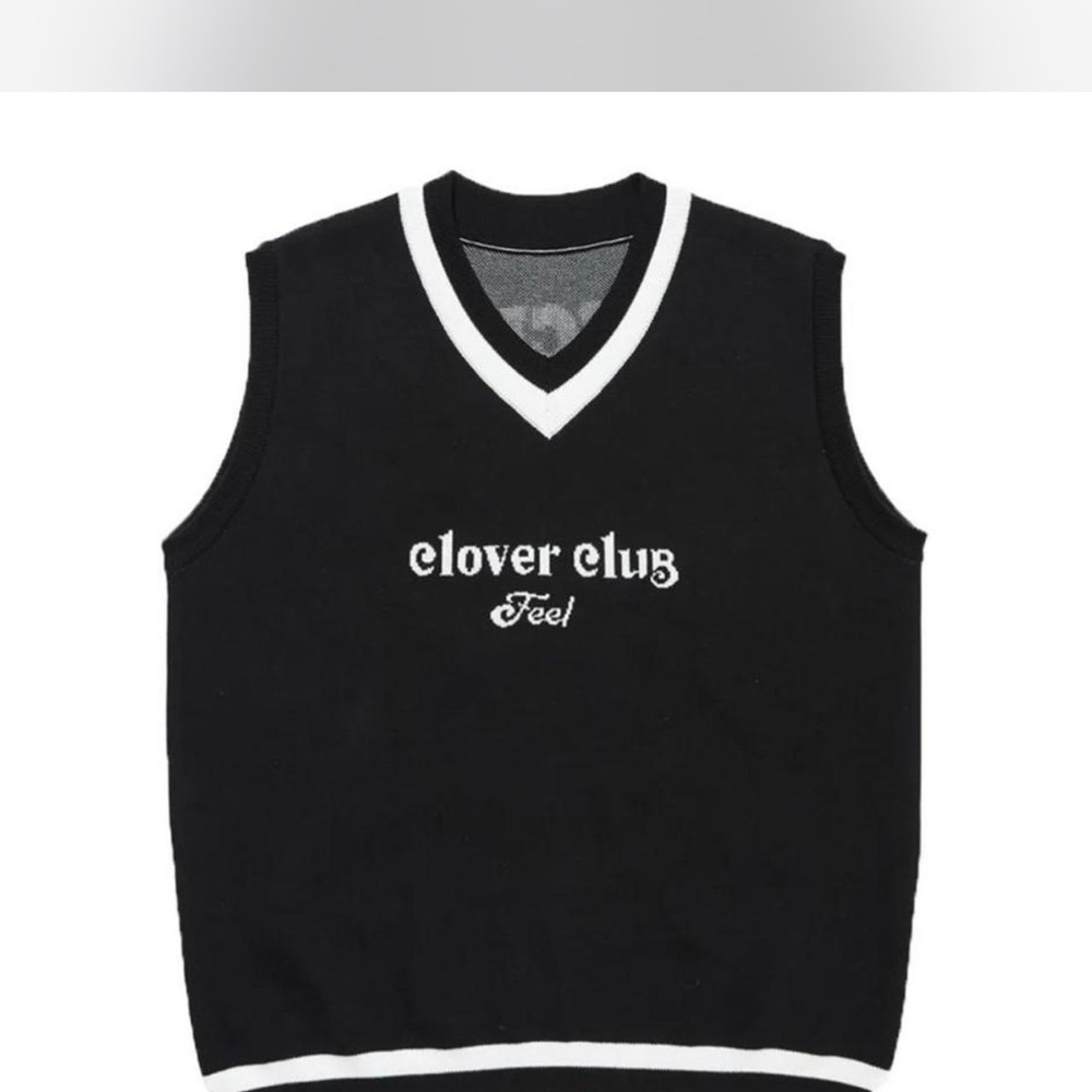Black Sleeveless Sweater Vest